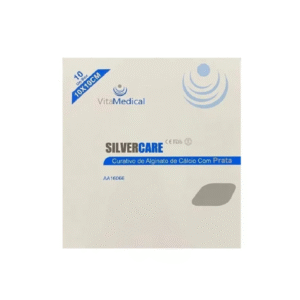 Curativo Alginato de Cálcio Com Prata 10cm x10cm Silvercare- Vitamedical