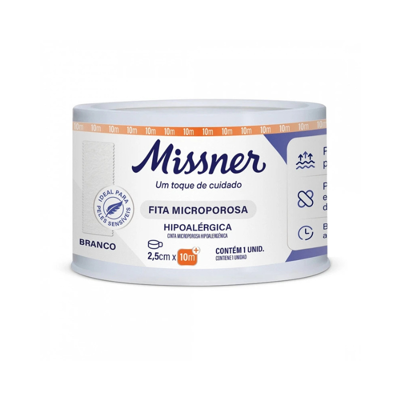 Fita Microporosa Branca 2,5cm x 10m - MISSNER
