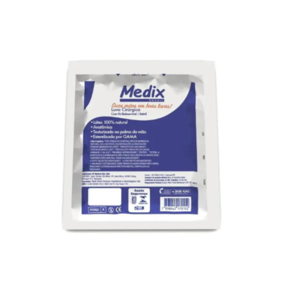 Luva Cirúrgica Estéril com Pó 6,5 com 1 par - Medix - Image 3