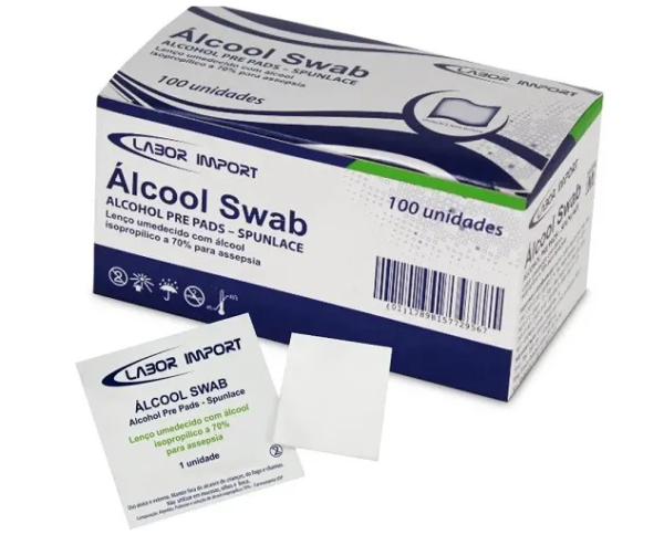 Álcool Swab Sache Com 100 Envelopes Laborimport