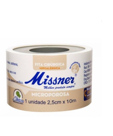 Fita Microporosa Bege 25mmX10m - Bege - Missner