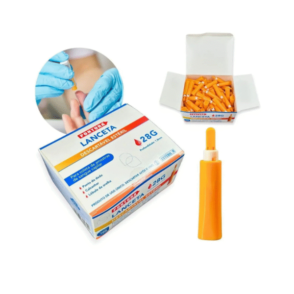 Lanceta Descartável Estéril 28G Pontura - Image 3