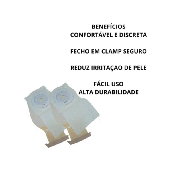 Bolsa Colostomia Ostomia Transparente Com Filtro Carvão Ativado 64Mm Skinupper - Imagem 3