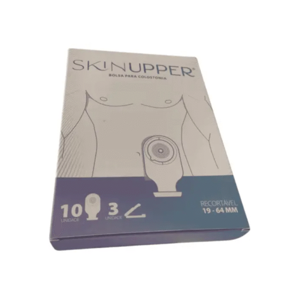 Bolsa Colostomia Ostomia Transparente Com Filtro Carvão Ativado 64Mm Skinupper - Imagem 2