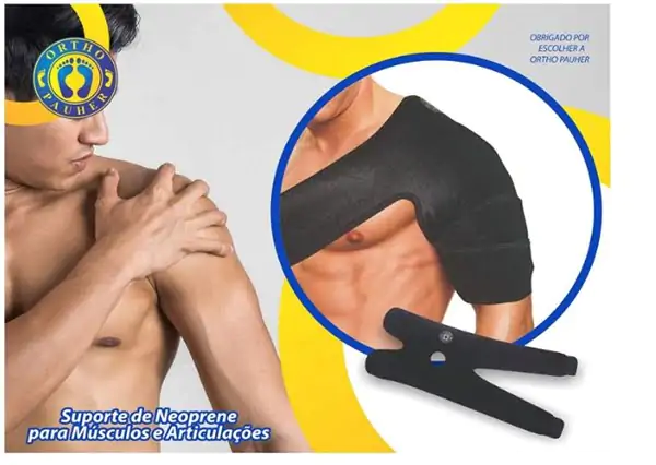 Suporte para ombro Tamanho médio preta - Orthopauher