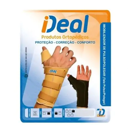 Imobilizador De Pulso/Polegar Lado Direito Tamanho Pequeno Preto - Ideal - Imagem 2