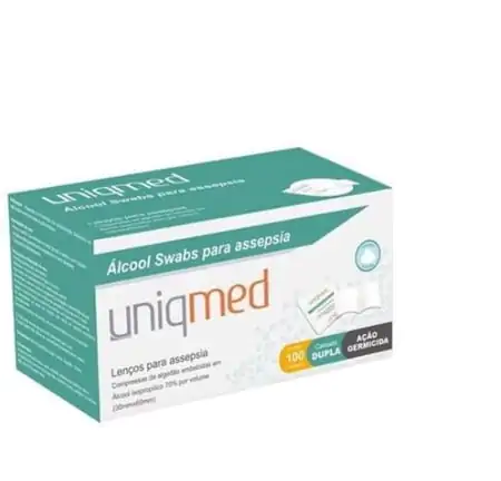 Alcool Swab Individual Com 100 Unidade - Uniqmed
