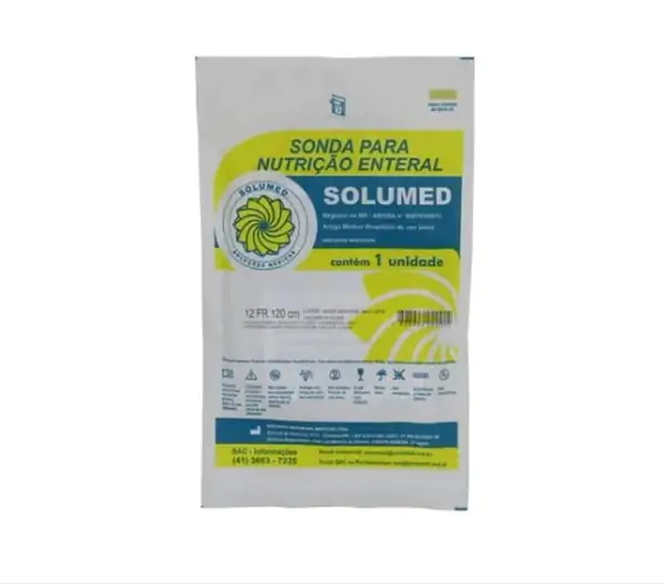 Sonda Alimentação Enteral Com Guia N°12Fr -Solumed