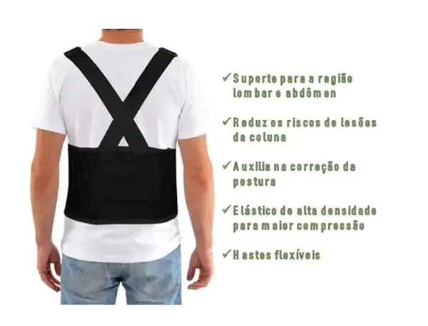 Cinta Lombar Segurança Trabalho Tamanho Grande - Dortler - Image 3