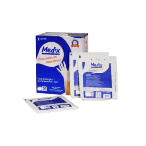 Luva Cirúrgica Estéril Com Pó 7,5 Com 01 Par Medix