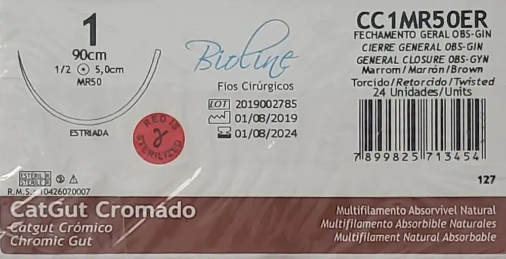 Fio Catgut Cromado