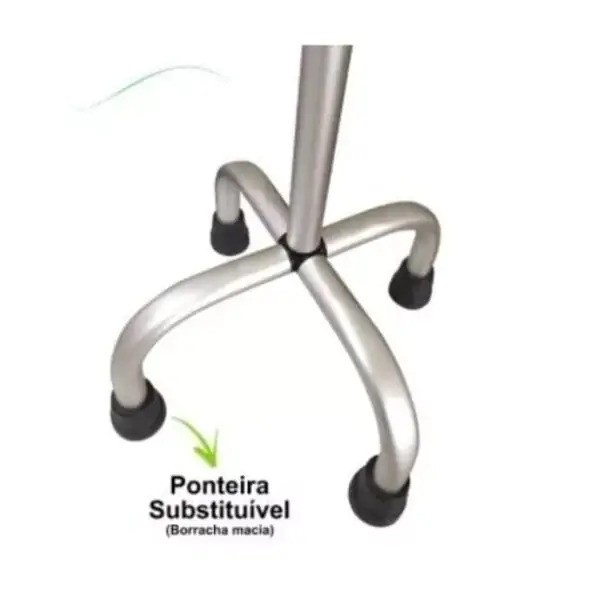 Bengala De Alumínio 4 Pontas Com Regulagem Cinza/Preta - Alo Ortopédicos - Imagem 2