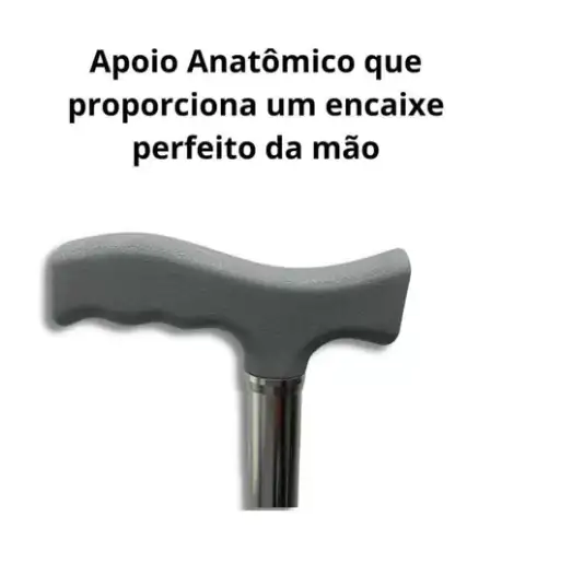 Bengala Dobrável Em Alumínio Com Regulagem Sc501 Cinza Hidrolight - Image 3