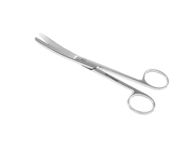Tesoura Cirúrgica Curva Romba/Romba Tamanho 15Cm - Abc