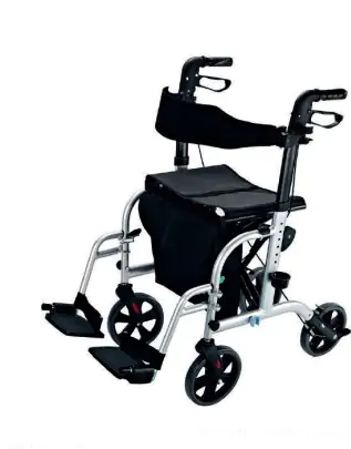 Andador Em Alumínio Com 04 Rodas E Bolsa Porta Objetos- Mobil Saúde - Imagem 2