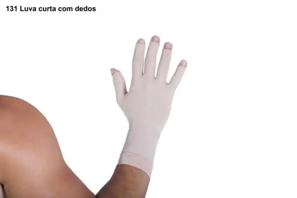 Luva Curta Com Dedos Tamanho Pequeno Referência:131P - Model Slim - Imagem 2