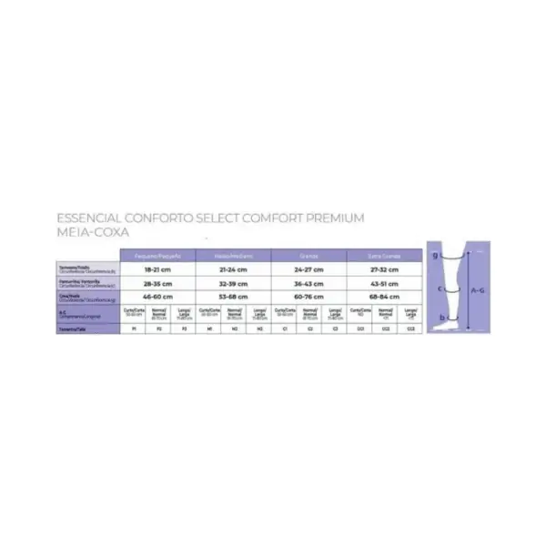 Meia Sigvaris Select Comfort 7/8 20-30Mmhg Sem Ponteira - Imagem 5