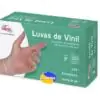 Luva De Vinil Sem Pó Tamanho Médio Com 100 Unidades -Luvix