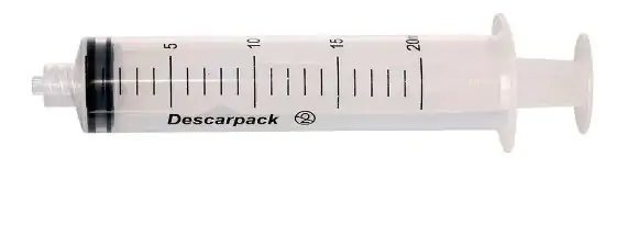 Seringa 20 ml Sem Agulha Bico Luer Lock - Descarpack