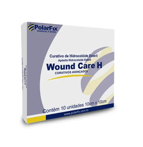 Curativo Hidrocolóide Estéril Regular10X10Cm Wound Care H Com 1 Unidade - Polarfix - Imagem 2