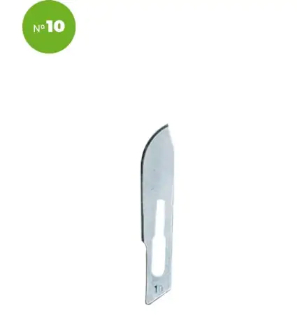 Lâmina de Bisturi N°10 Com 100 Unidades Aço Carbono - Solidor
