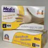 Luva de Vinil Sem Pó Tamanho Grande Com 100 Unidades - Medix - Imagem 2
