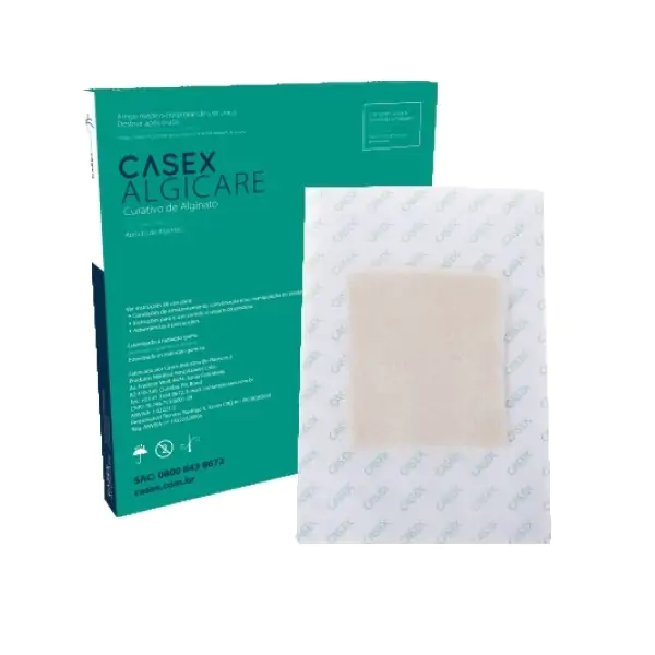 Curativo Alginato de Cálcio e Sódio A1010 10cm x10cm Com 01 Envelope - Casex