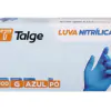 Luva Nitrílica Azul Sem Pó Com 100 Unidades - Talge