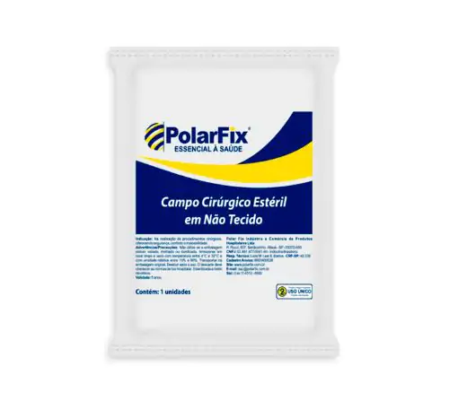 Campo Cirúrgico Estéril 0,50m X 0,50m Com Fenestra -Polarfix